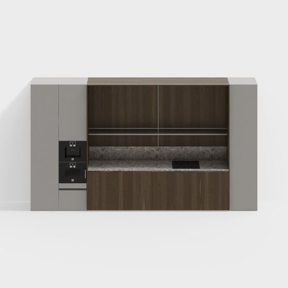 Minimalist Kitchen Cabinet 3D model