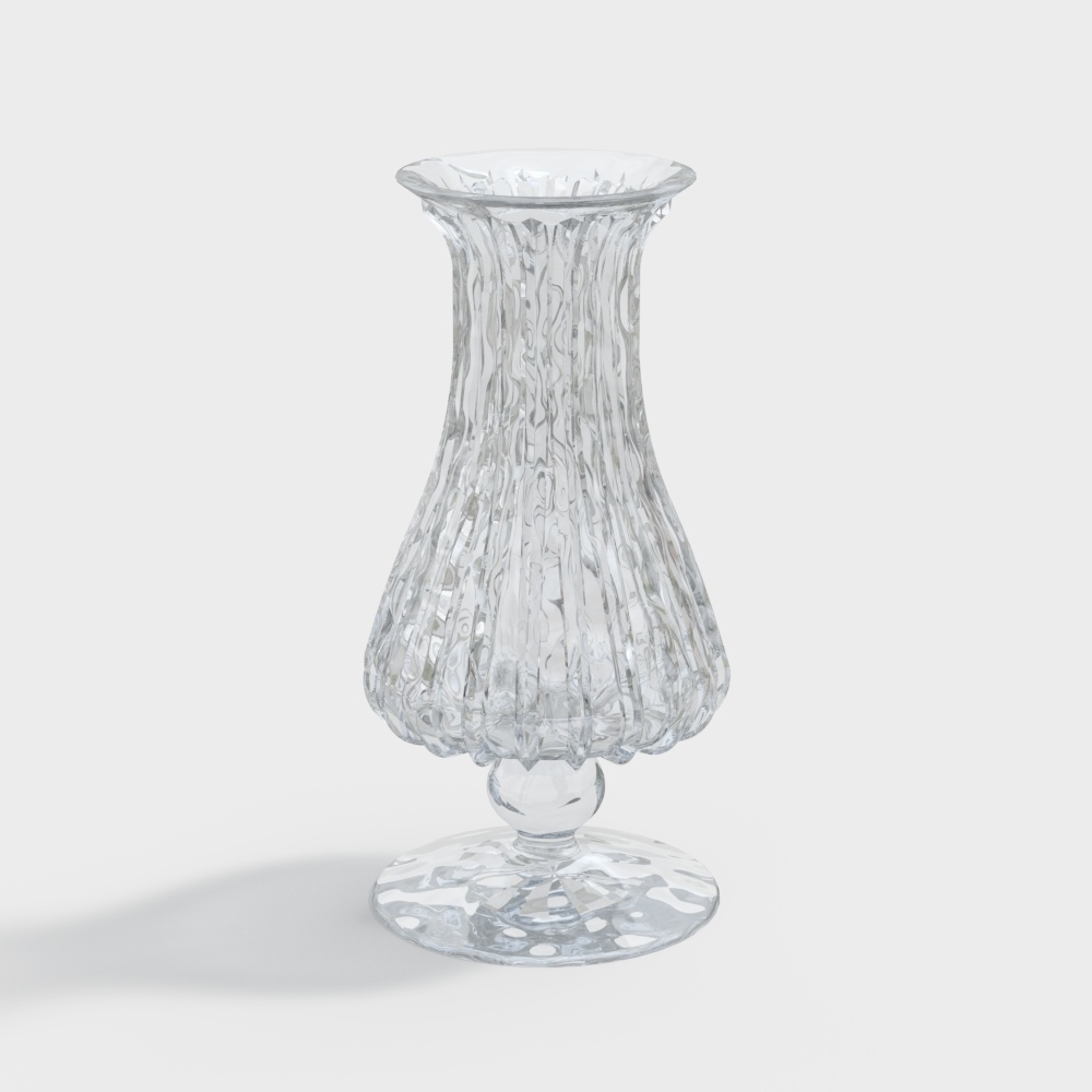 Elegant Crystal Vase 3D model