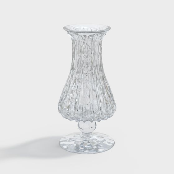 Elegant Crystal Vase 3D model