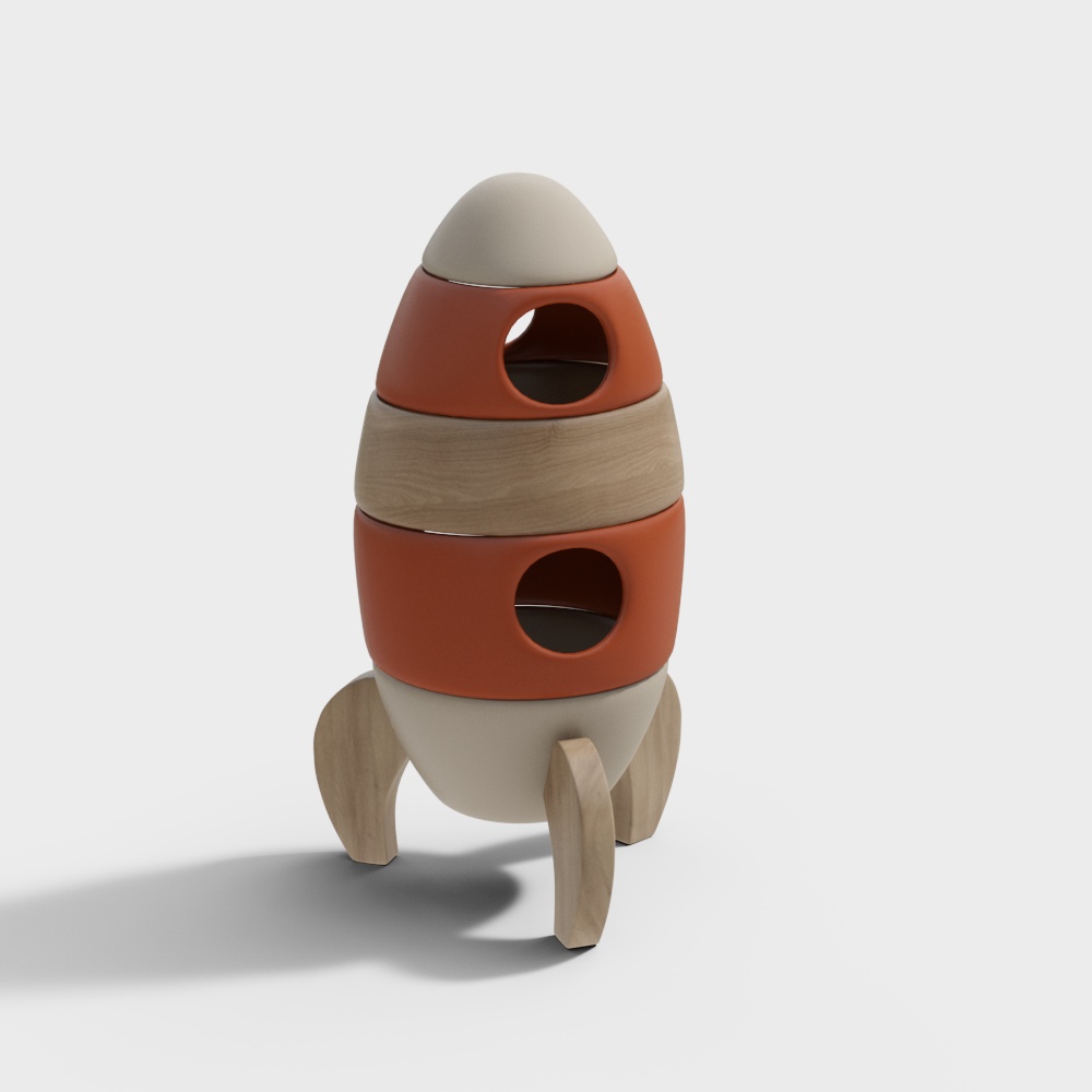 Futuristic Space Rocket 3D model