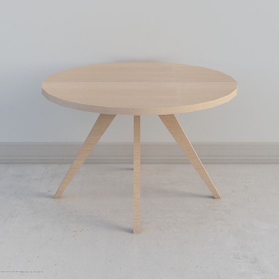 Low Poly Round Table 3D model Design