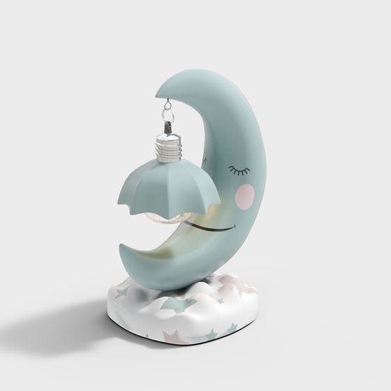 Charming Moonlight 3D Model Lamp