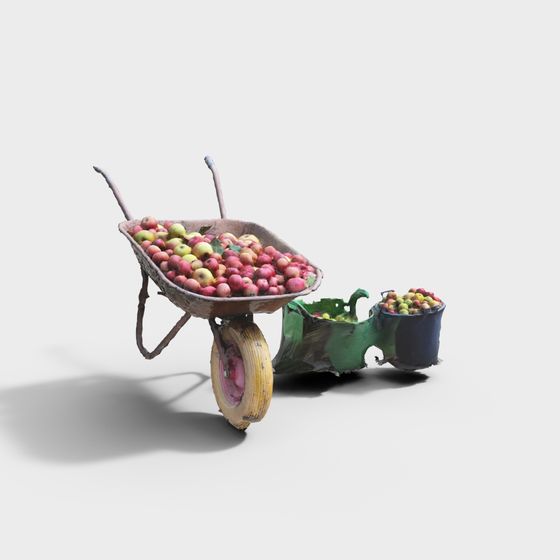 Charming Wooden Cart 3D model for Rural Scenes