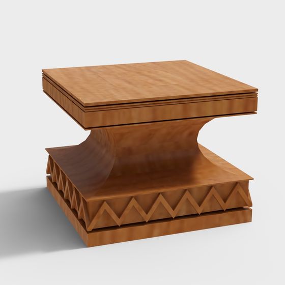 Zigzag Table 3D model for Modern Interiors
