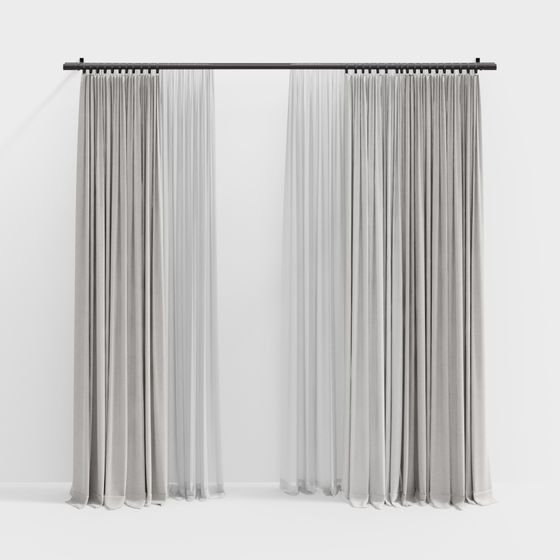 Elegant Curtain 3D Model for Modern Interiors