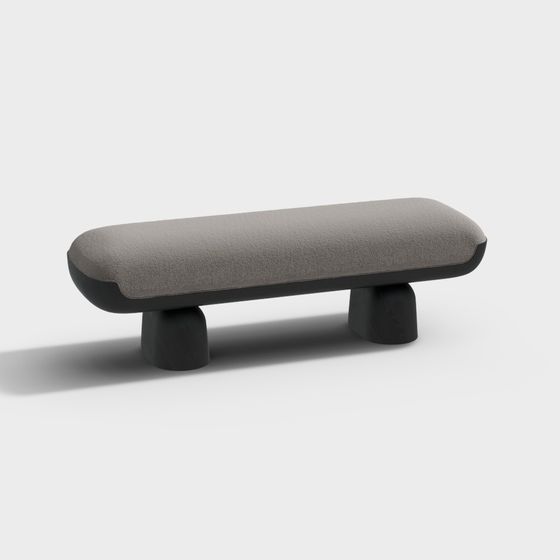 Modern Low-Poly Bench 3D model