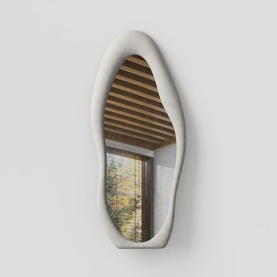 Oval Mirror 3D model for Modern Interiors