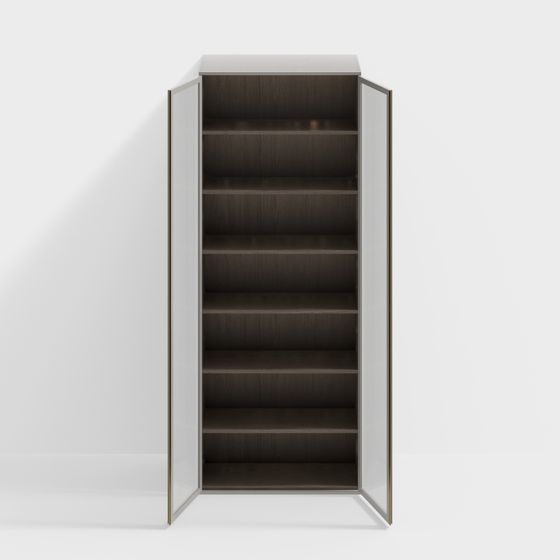 Stylish Low-Polygon Bookshelf 3D model