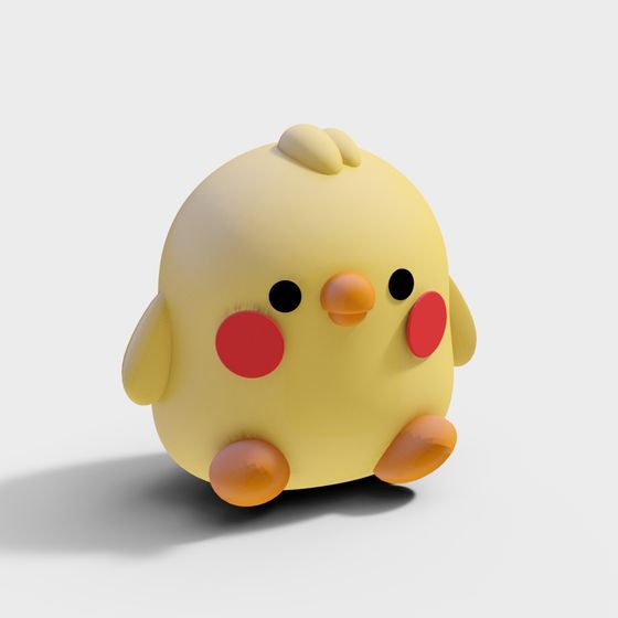 Chubby Chick 3D model