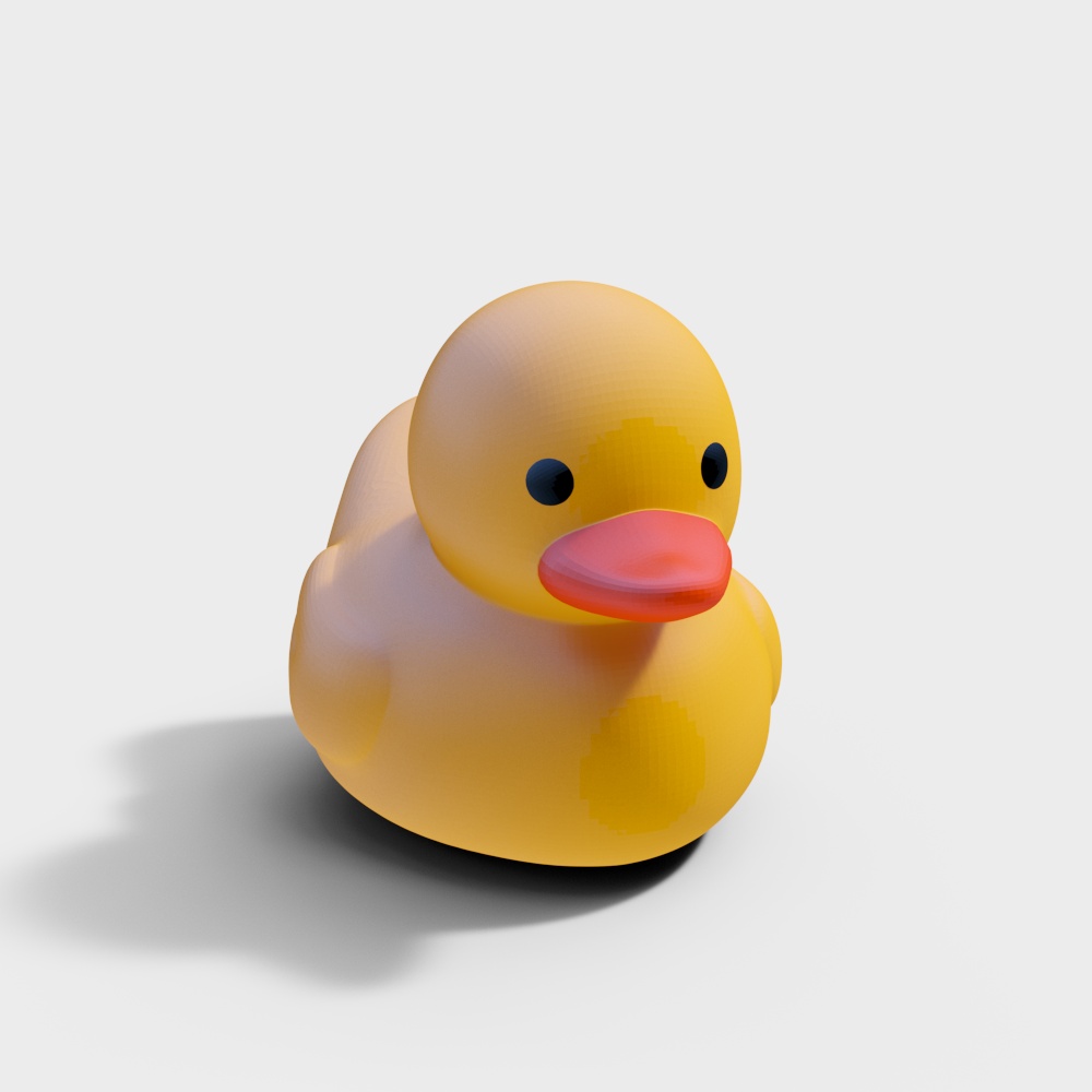 Adorable Low-Poly 3D Duck Model