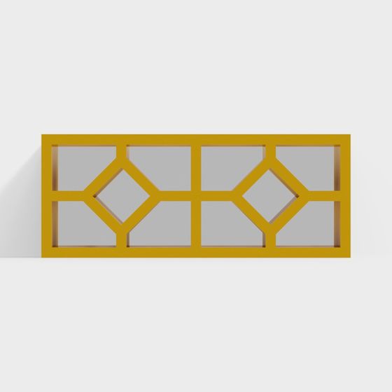 Geometric Window Frame 3D model