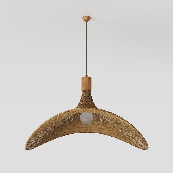 โคมไฟแขวนจากเถาไม้