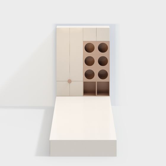 現代兒童房奶油色榻榻米