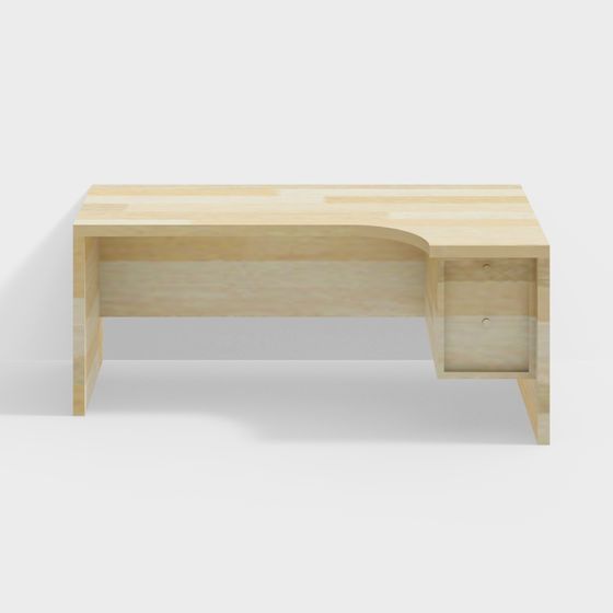 L-Shaped Office Desk 3D Model for Creative Projects