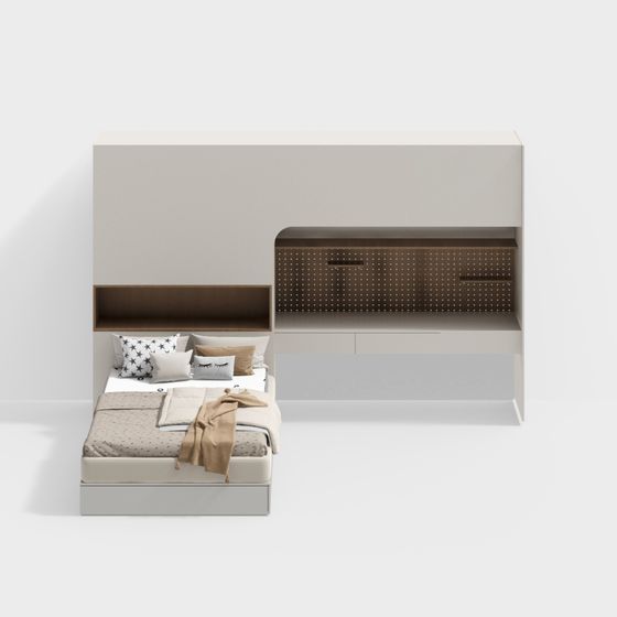 現代奶油色兒童榻榻米