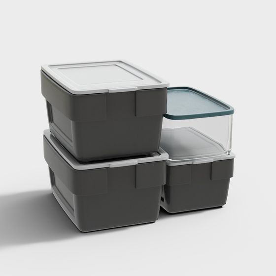 Stylish Storage Boxes 3D model for Modern Designs