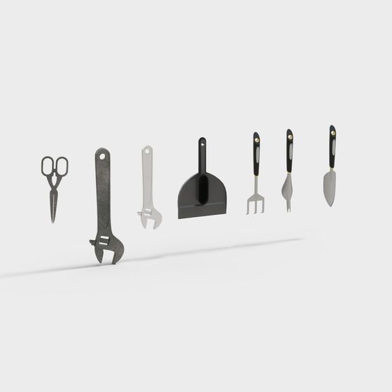 Low Poly Tool Set 3D Model Collection