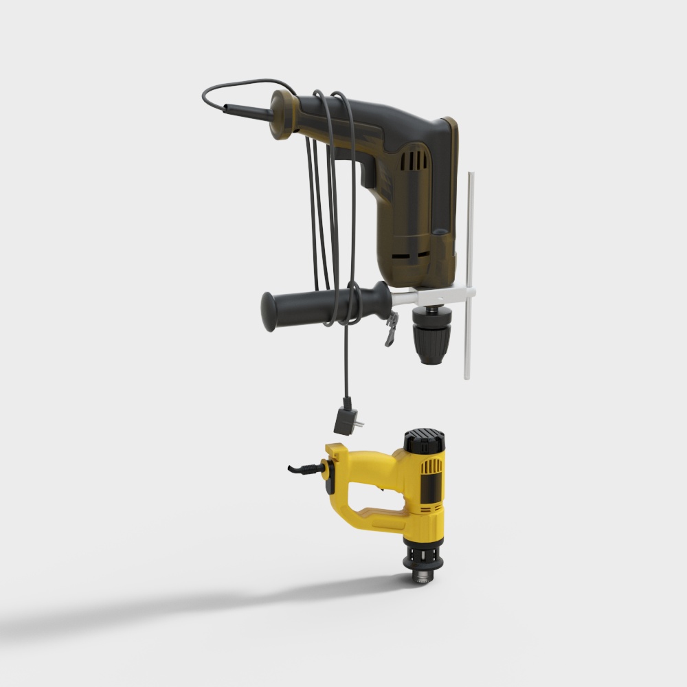Stylish Low-Polygon Drill 3D model