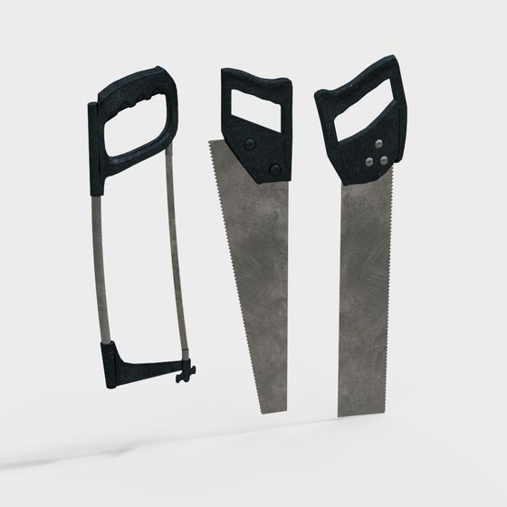 Realistic Handsaw Set 3D model