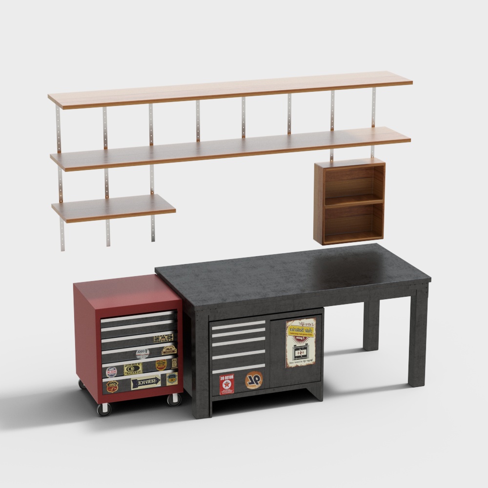 Tool Table Tool Rack Combination