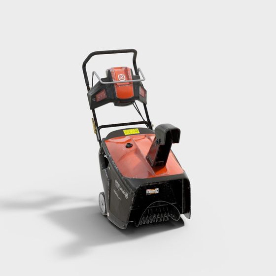 Low-Poly Snow Blower 3D model for Winter Scenes