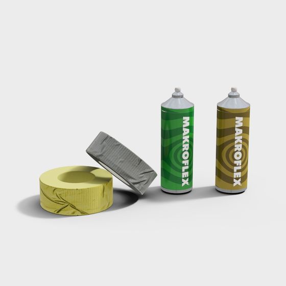 Makroflex Spray Paint Cans 3D model