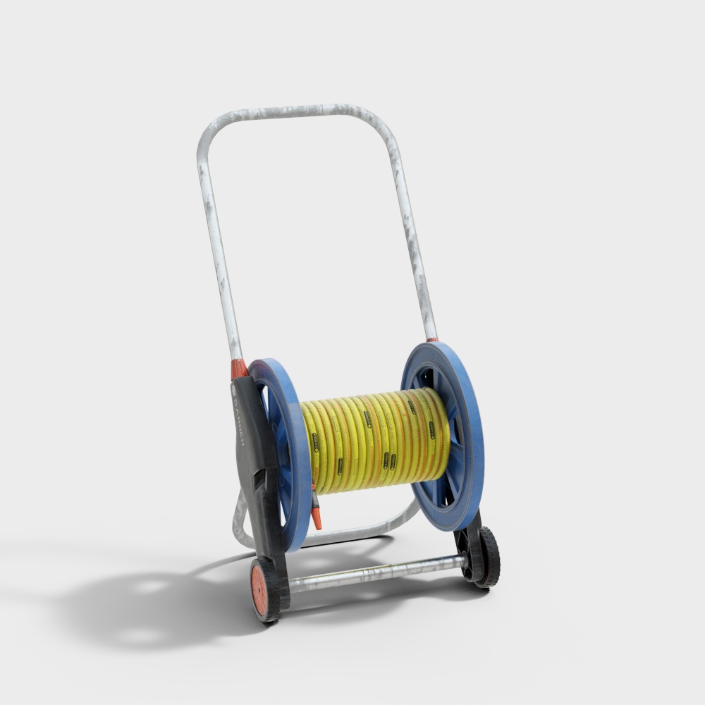 Realistic Low-Poly Water Pipe Truck 3D Model