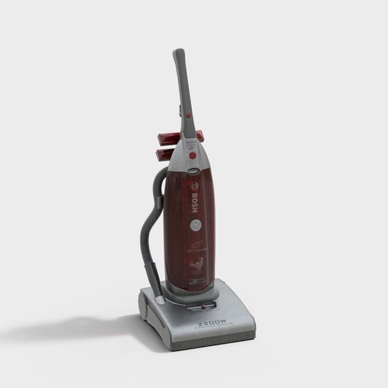 Industrial Vacuum Cleaner 3D Model in Black