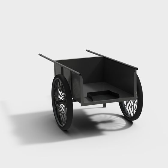 Vintage Hand Cart 3D model