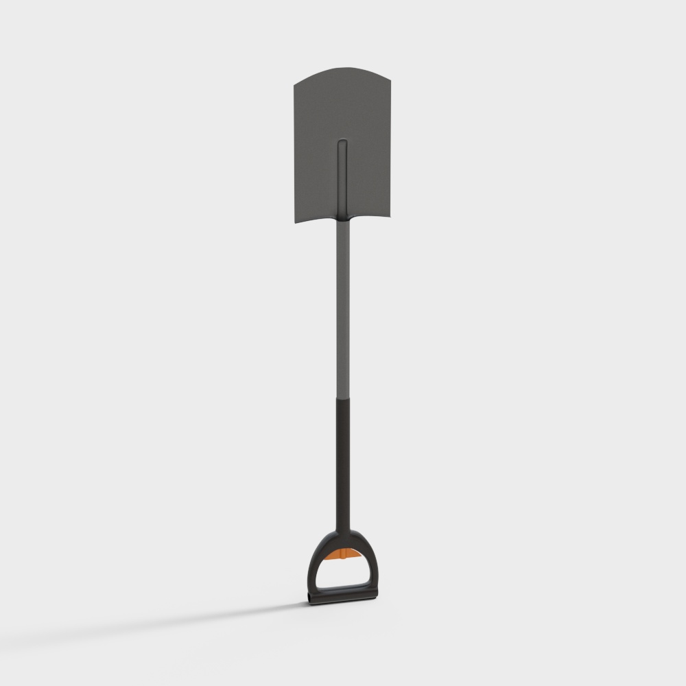 Stylish Low-Poly Shovel 3D Model