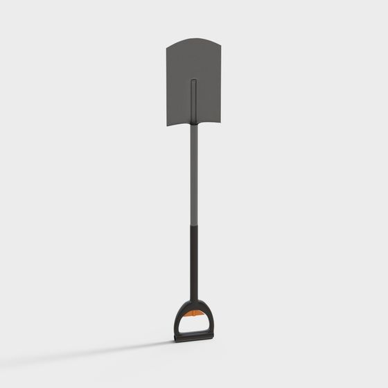 Stylish Low-Poly Shovel 3D Model
