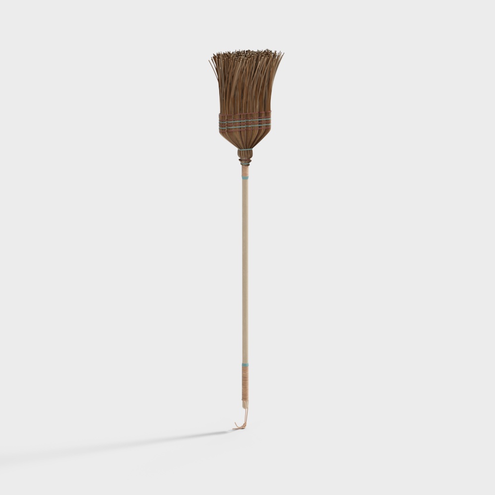 Rustic Country Broom 3D Model