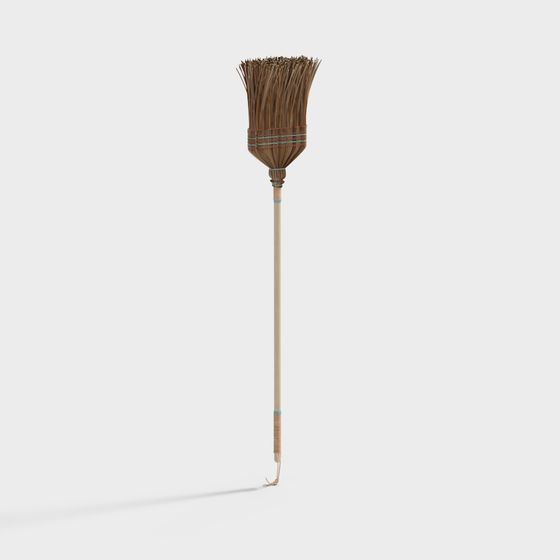 Rustic Country Broom 3D Model for Creative Projects