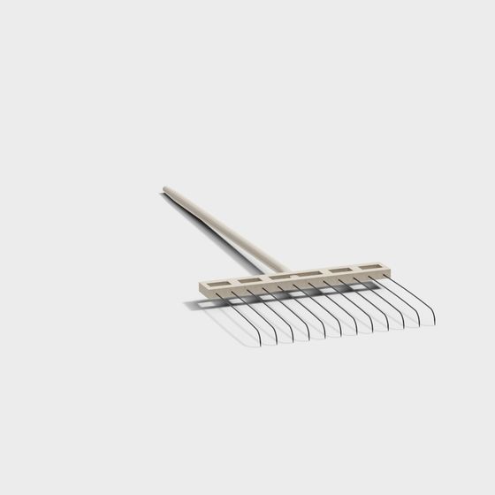 Rustic Garden Rake 3D model for Creative Projects