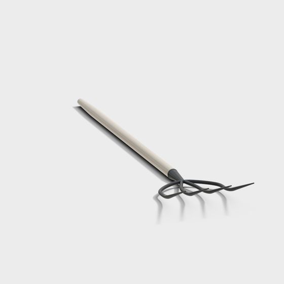 Elegant Low-Poly Shovel 3D Model