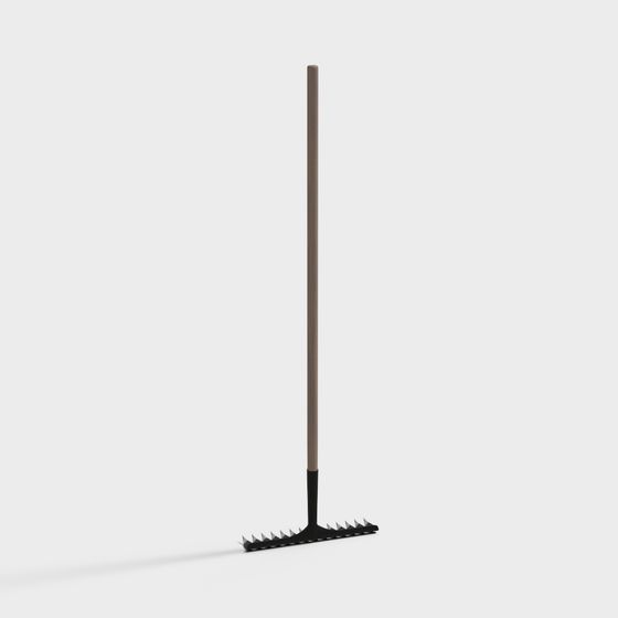 Elegant Low-Polygon Shovel 3D model for Garden Design