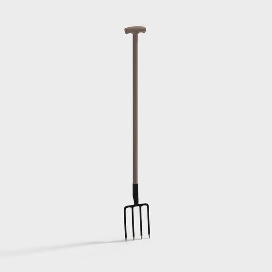 Intricate Low-Polygon Shovel 3D model