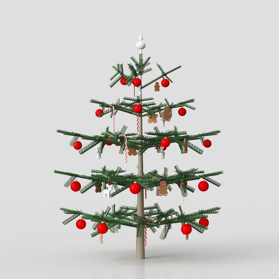 Festive Christmas Tree 3D model for Holiday Decor