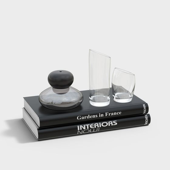 Elegant Minimalist Desk Arrangement 3D model