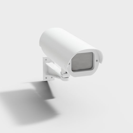 Minimalist Low-Poly Security Camera 3D model