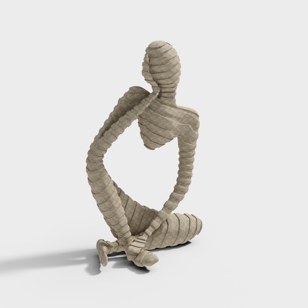 Sitting Mummy 3D model