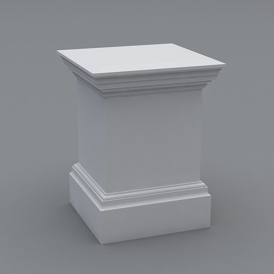 Elegant Low-Poly Roman Column 3D model