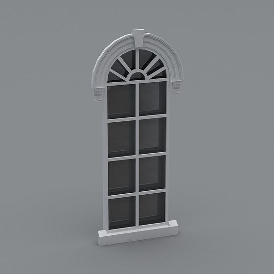 Elegant Arched Window 3D model for Architectural Design