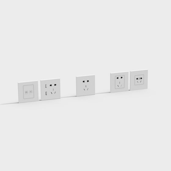 Minimalist Wall Outlets 3D model