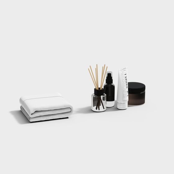 Minimalist Bathroom Accessories 3D model