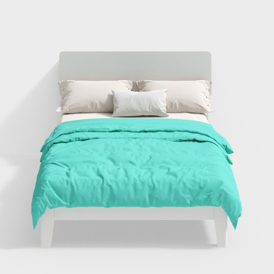 Modern Minimalist 3D Bed Model Design