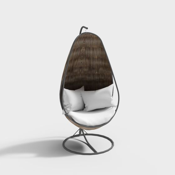 Unique Hanging Egg Chair 3D model for Modern Interiors