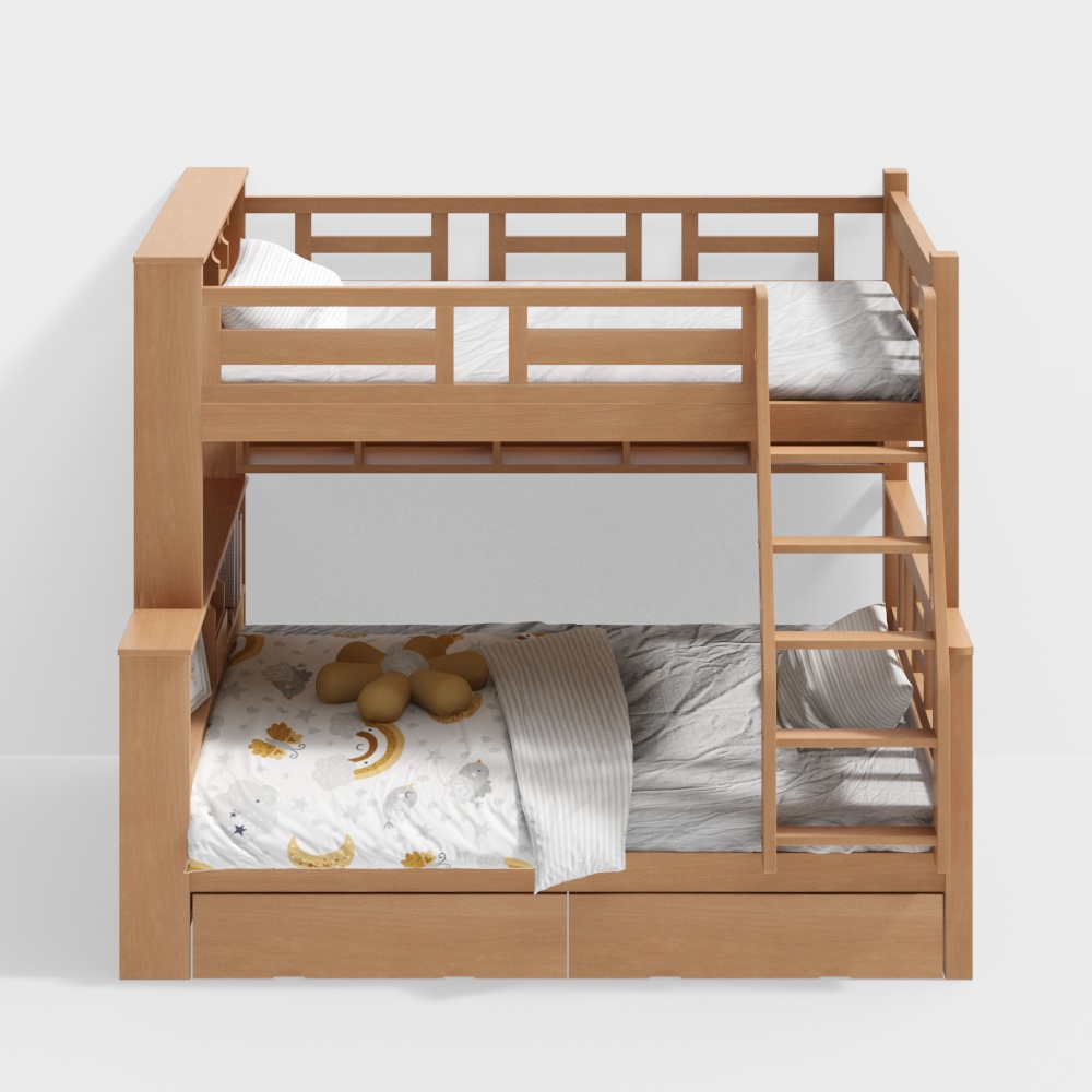 Полка 806 с ящиком - натуральный цвет дерева