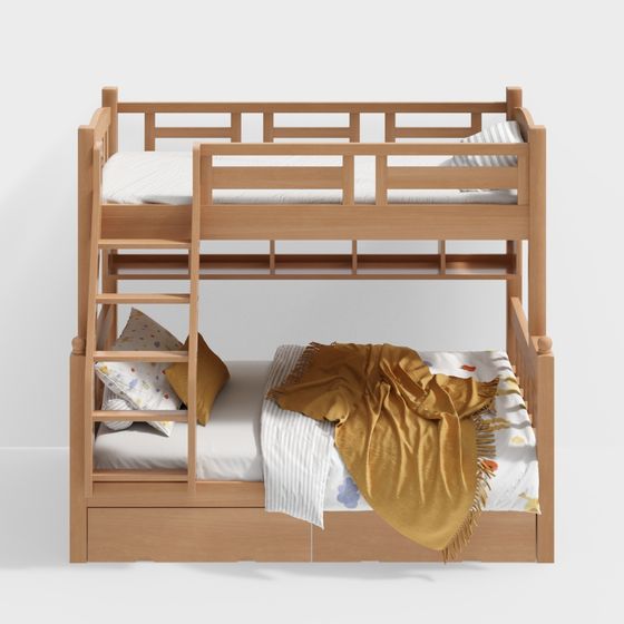 Стеллаж 505 с ящиком, натуральный цвет дерева