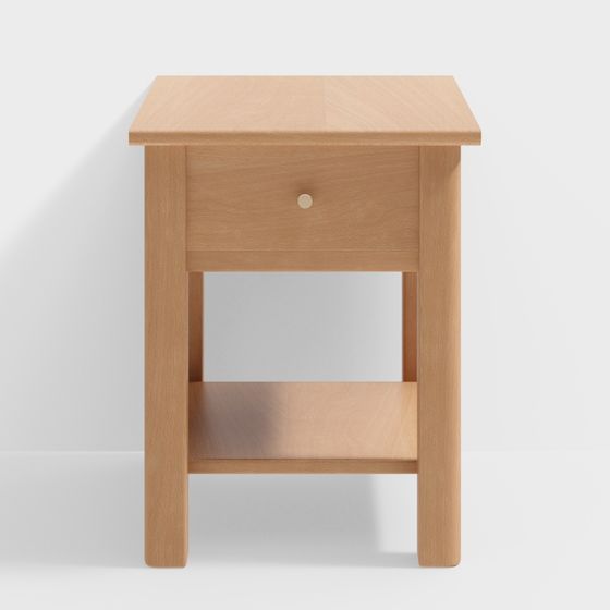 Stylish Bedside Table 3D model for Modern Interiors